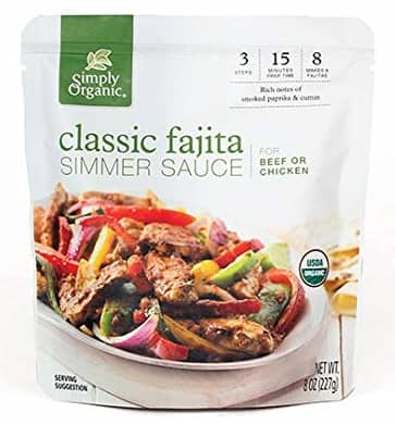 Organic Fajita Simmer Sauce